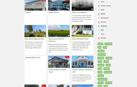 Business Directory for Everglades, Goodland, Chokoloskee, Everglades City Florida Wauters Edge Portfolio