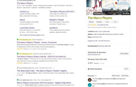 SEO and Website Maintenance - The Marco Players Theater
