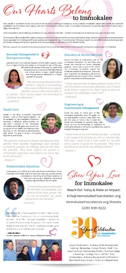 The Immokalee Foundation Print Ad Graphic Design Services