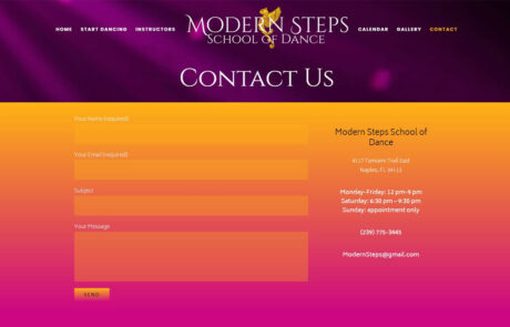 Website Redesign - Modern Steps School of Dance